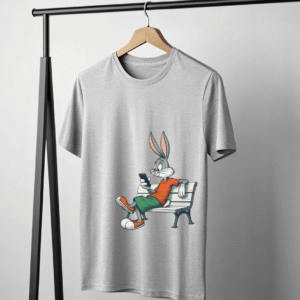"Chill Bunny Scroll Tee" T-shirt